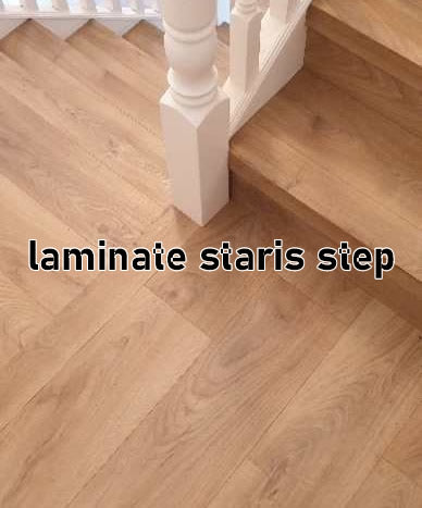 Stairs with Natural oak laminate flooring